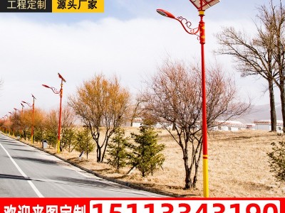 太阳能路灯户外灯 新农村6米5米led工程全套高杆灯大功率带杆路灯图3