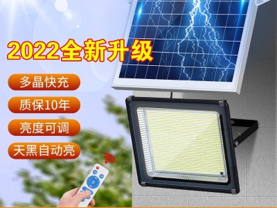 太阳能灯户外庭院灯家用路灯LED高亮防水投光灯新农村照明壁灯图1
