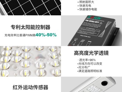 户外大功率太阳能路灯市政道路工程一体化太阳能人体感应路灯厂家图2