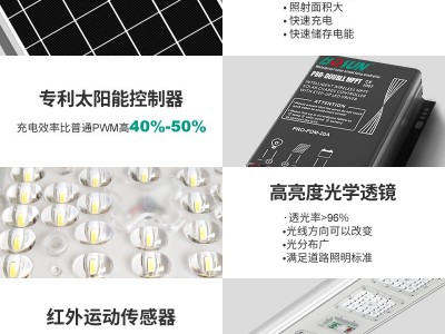新农村一体化太阳能路灯6米工程款户外庭院灯人体感应路灯头厂家图2