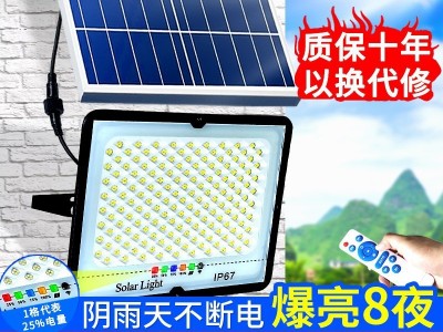 太阳能灯户外庭院灯家用超亮室内新农村大功率投光灯照明路灯图3