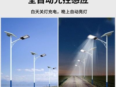 厂家直供太阳能路灯户外庭院新农村一体化led超亮6米工程路灯照明图3