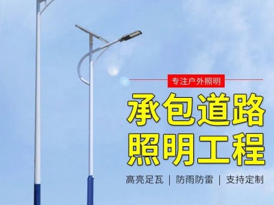 led太阳能路灯100W家用锂电池6米新农村户外庭院道路灯超亮电线杆图1