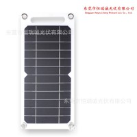 厂家直销半柔性板太阳能板6V6W单晶高效光伏板户外手机充电背包板