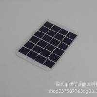 厂家直供3w6v太阳能玻璃层压板单多晶硅太阳能电池板光伏发电组件