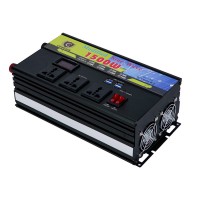 Congsin热销12V转220V1500W修正波逆变器带三插座USB口LED显示屏