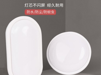 LED冷库防潮吸顶灯浴室卫生间防潮灯椭圆壁装防潮吸顶灯图2