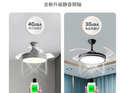全光谱隐形风扇灯 led家用客厅卧室灯变频电扇灯可调光吊扇灯批发图2