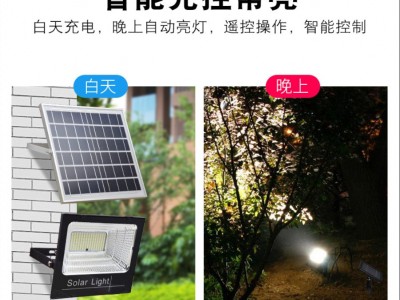 太阳能灯家用 聚宝盆款投光灯农村庭院灯户外防水高亮LED厂家现货图2