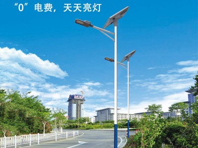 6米太阳能路灯led庭院灯新农村道路工程款单臂一体化太阳能路灯图3