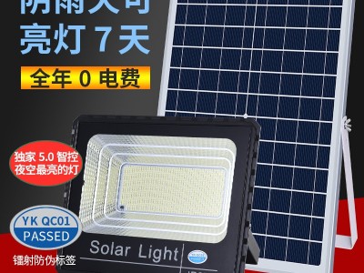 新款太阳能灯路灯超亮户外照明庭院灯新农村路灯投光灯厂家直销图3