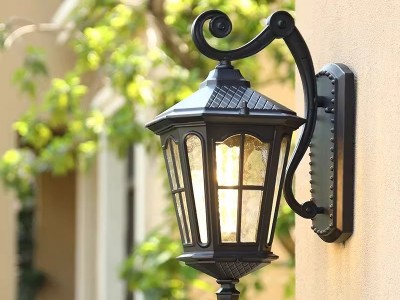 太阳能户外壁灯防水别墅庭院灯欧式室外家用过道露台大门口外墙灯图2