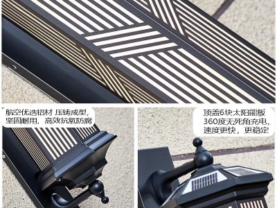 太阳能壁灯户外花园大门口围墙门柱灯新中式别墅外墙灯防水庭院灯图5