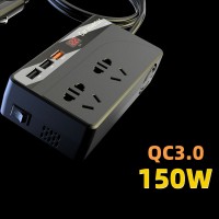 交流电~车载逆变器12v24v转220V伏转换器家用电源变压器充电插座